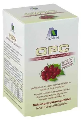 Immagine prodotto di Avitale OPC Estratto di semi d'uva più vitamina C+E in capsule, 240 capsule