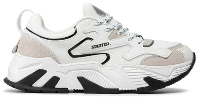 Produktbild von Starter Herren Leder Freizeitschuhe Schnürung Sneaker Weiß Gr.41