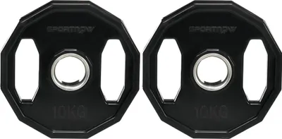 Produktbild von Hantelscheiben - Gewichtsscheiben - Set 2×10 kg - 5 cm Loch (50 mm) - Ø 32×4 cm - Für Krafttraining - Schwarz