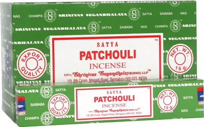 Immagine prodotto di Satya - Bastoncini d'incenso "Patchouli" confezione da 120 SD5381 (taglia unica) (verde/bianco)