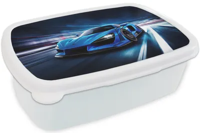 Obrázek produktu pro KitchenYeah® Lunch Box Snack Box 17x11 cm Car - Blue - Boys - Child - Kids Snack Box - Lunch Box - Kids - Sandwich Box - School Box - Lunch Boxy
