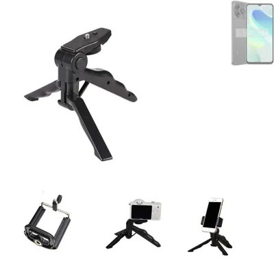 Produktbild von K-S-Trade Stativ Tisch-Ständer Dreibein Handy-Stativ Ständer kompatibel mit UMIDIGI G5C Mini-Stativ Smartphone Tripod Handy-Stativ aus Plastik
