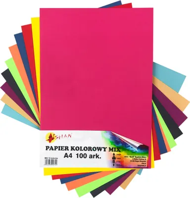 Produktbild von Farbpapier A4 Mix 100 Blatt 10 Farben