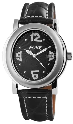 Image de Montre pour homme, bracelet en cuir véritable, affichage de la date