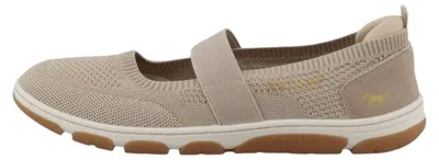 Image de Mustang : chaussures pour femmes, chaussures basses, mocassins, couleur beige, style décontracté