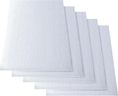 Zdjęcie produktu dla Aopunly 5 szt. płyt dwukomorowych 8 mm, z możliwością przycięcia, 121 x 60,5 cm, poliwęglan, 3,66 m², odporne na promieniowanie UV, przezroczyste, płyty komorowe, płyty do szklarni, płyty komorowe