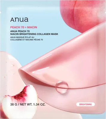 Obrázok produktu pre Kolagénová rozjasňujúca maska s broskyňou 70 niacínu ANUA 38 g - rozjasňujúca gélová maska