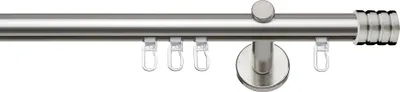 Produktbild von SN Deco - Innenlaufgarnitur Genua, 16 mm, 1-Lauf, edelstahl optik, 160 cm