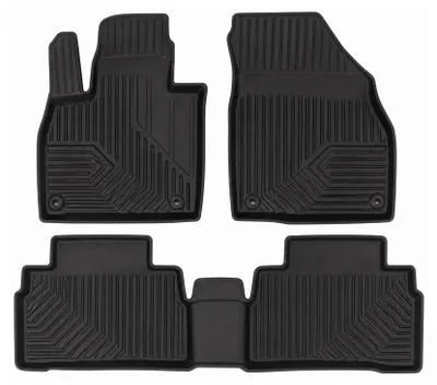 Image de Tapis avant en caoutchouc + tunnel pour Chery Tiggo 7 2025- (SUV) – 3 pièces, noirs, sur mesure