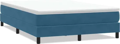 Produktbild von Maison Exclusive - Boxspringbett ohne Matratze Dunkelblau 140x210 cm Samt