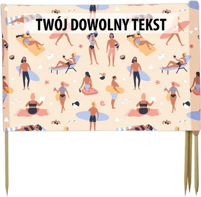 Zdjęcie produktu dla PARAWAN PLAŻOWY Plaża z indywidualnym napisem 4 PANELE 68.4