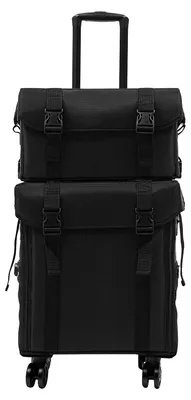 Image de Boîte de rangement pour maquillage, organisateur portable, 8 tiroirs, noir