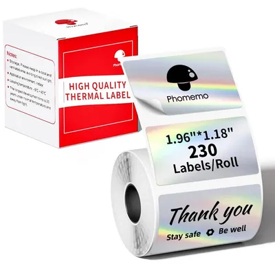 Thermo-Etiketten holografisch 50 x 30 mm, 230 Stück/Rolle, für Etikettendrucker