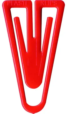 Produktbild von Büroklammern Plastiklips 60mm VE=75 Stück rot