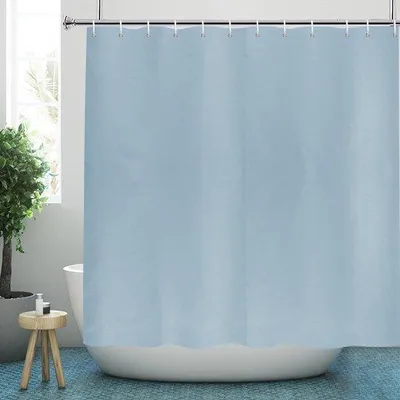 Produktbild von Polyester-Badegordijn, 200 x 200 cm, wasserbar, wasserfest, grau-blau, Badkammergordijn