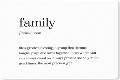 Produktbild von MuchoWow® Schreibtischunterlage zitate - familie - Wörterbuch - Sprichwörter - Definition 60x40 cm - XXL Mauspad - Großes Mauspad
