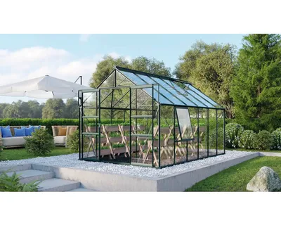 Obrázok produktu pre Vitavia "Meridian 2 9900" skleník smaragdovo zelený 9,9 m² 3 mm tvrdené bezpečnostné sklo