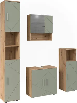 Produktbild von Badmöbel-Set Vicco Irma Salbeigrün 4 Teile, Model 59143