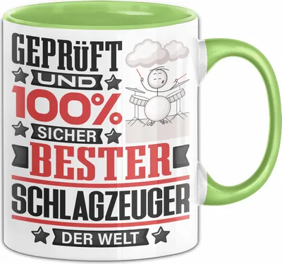 Produktbild von Schlagzeuger Geschenk Lustiger Spruch für Schlagzeuger Geschenkidee Bester Schlagzeuger Der Welt (Grün)