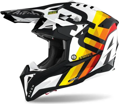 Produktbild von Airoh Aviator 3 Rainbow Carbon Motocross Helm Farbe: Weiß, Grösse: XXL (63)