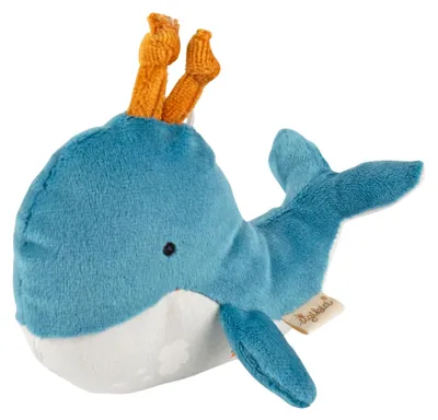 Immagine prodotto di sigikid Greifling Wal sigibaby, Greifspielzeug, Babyspielzeug, Spielzeug, Baby, Baumwolle, Blau, 39983