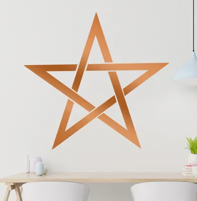 Produktbild von Pentagramm Wandtattoo in 6 Größen - Wandaufkleber Wall Sticker - Dekoration, Küche, Wohnzimmer, Schlafzimmer, Badezimmer