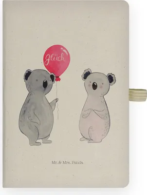 Produktbild von Mr. & Mrs. Panda Skizzenbuch Koala Luftballon - Transparent - Geschenk, Journal, Geburtstag, notizbuch, Notizheft, Adressbuch, kariert, Party, Tagebuch