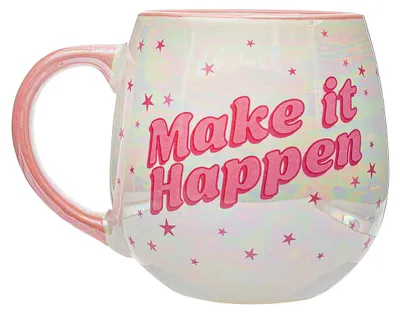 Produktbild von Tasse Make It Happen von Sass & Belle Perlmuttglasur ca 350ml