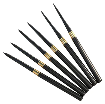 Produktbild von Detailpinsel Set - 6-teilig - Für Acryl, Aquarell und Ölmalerei