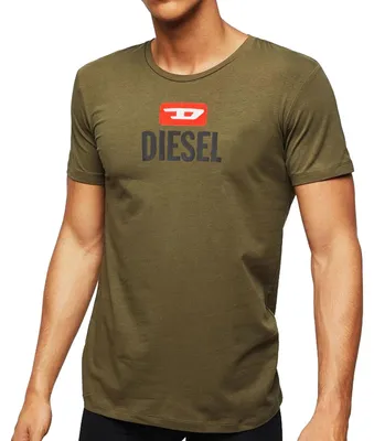 Produktbild von Diesel Herren "T-Diego New D Logo Maglietta" T-Shirt Rundhals Kurzarm Khaki