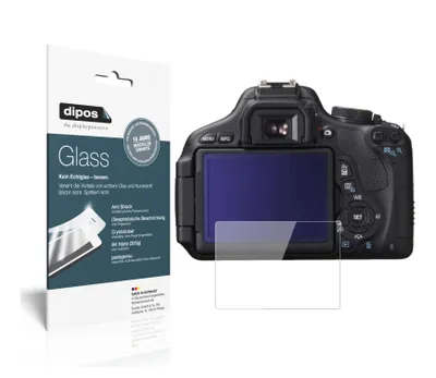 Produktbild von 2x Schutzfolie für Canon EOS 750D - Anti-Shock 9H Folie dipos Glass Kunststoffglas