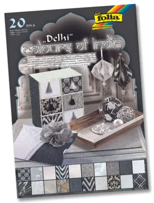 Produktbild von Folia Naturpapier Block "Colours of India" DELHI