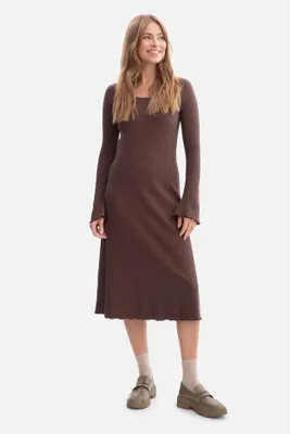 Obrázek produktu pro BeWear Dámské midi šaty Ipla B308 hnědá L