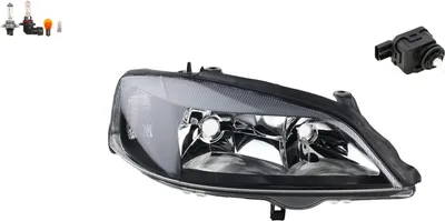 Obrázok produktu pre Johns, svetlomet ?ierny vhodný pre Opel Astra G pravá žiarovka so servomotorom