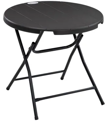 Zdjęcie produktu dla Składany stół turystyczny dla 4 osób | Kolor: ciemnoszary | Wymiary: 80x80x73 cm