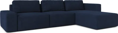 Image de AX LIVING Canapé XXL L forme Arkleton Canapé d'angle bleu 360 cm - Moderne D