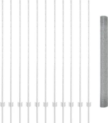 Produktbild von vidaXL Schweißdrahtzaun mit Pfosten 25 x 1,5 m (B x H)