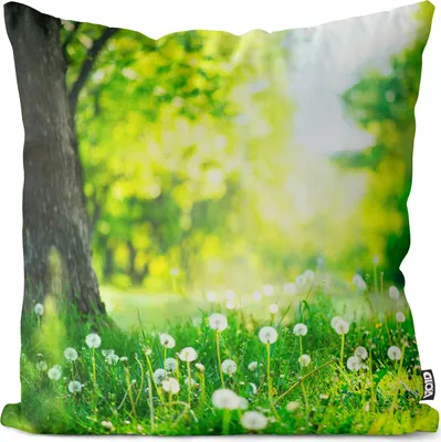 Produktbild von VOID Pusteblumen Wald Wiese Kissenbezug Kissenhülle Polyester wasserfest Outdoor Garten Kissen Deko