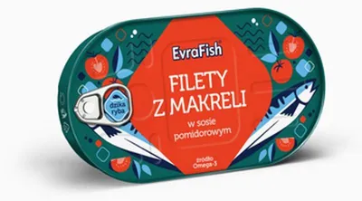 Obrázok produktu pre Filety z makreli Evrafish w sosie pomidorowym 170 g
