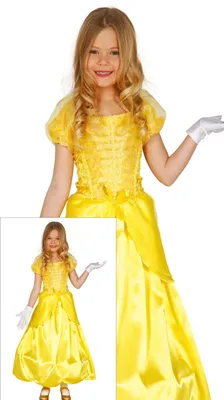 Produktbild von Guirca Märchenprinzessin Mädchenkostüm Gelb 7-9 Years Gelb 7-9 Years