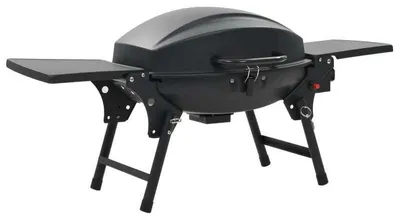 Image de Barbecue de table portable – Barbecue à gaz avec plaque de cuisson noire et brûleur de 4,2 kW