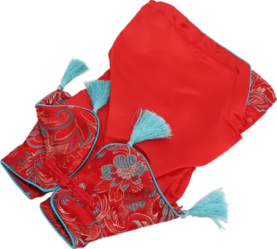 Zdjęcie produktu dla Ubrania dla psów w stylu chińskim, kombinezon dla psa Tang, ubrania dla psów w stylu chińskim, satynowa sukienka dla psa Cheongsam, kombinezon dla psa Tang, ubrania dla psów