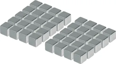 Zdjęcie produktu dla Zestaw 216 silnych magnesów (srebrne, sześcian: 5x5x5 mm )
