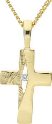 Produktbild von JuwelmaLux Anhänger 585 Gold Kreuz mit Zirkonia JL20-02-0030