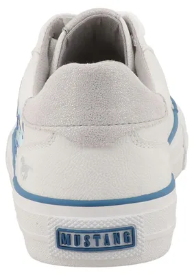 Produktbild von Mustang Damen Sneaker floral Stickerei sportlich Schnürung 26M0222008, Größe:41 EU, Farbe:Blau