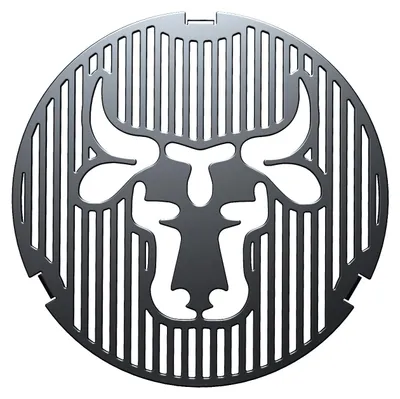 Produktbild von Grillring 55 cm + Grilleinsatz ø 20cm + Abstandshalter | Rund | Stahl | Plancha, Größe:55er Grillring + Grilleinsatz + 3 Abstandshalter
