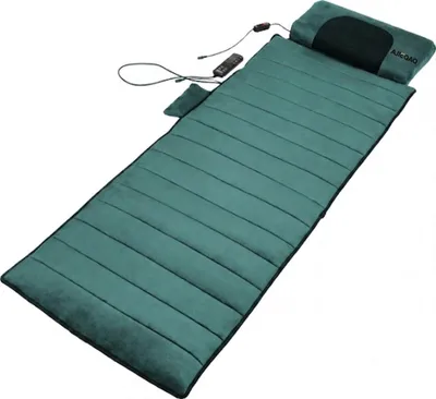 Produktbild von AJIEQAQ Premium Ganzkörper Massagematte mit Wärmefunktion, 10 Vibrationsmotoren & Shiatsu Nackenmassage, Elektrische Massageauflage, 190x65 cm