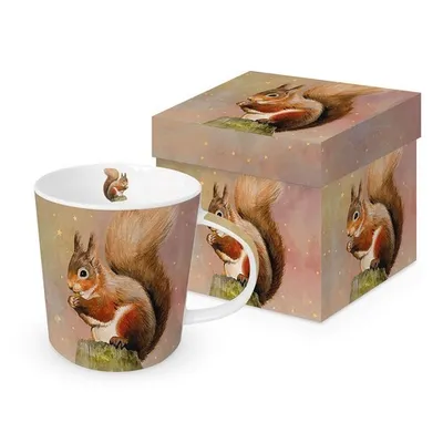 Produktbild von Tasse aus Porzellan Judy - Eichhörnchen mit Sterne 0,4L, Höhe 9,7cm