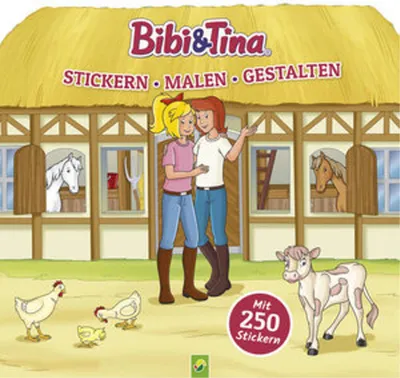 Immagine prodotto di Bibi & Tina - Stickern, Malen, Gestalten. Malbuch mit 250 Stickern