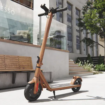 Produktbild von Elektrický skúter 700 W Escooter s APP a Bluetooth Scooter Skladací hliníkový E-Scooter - drevený dizajn